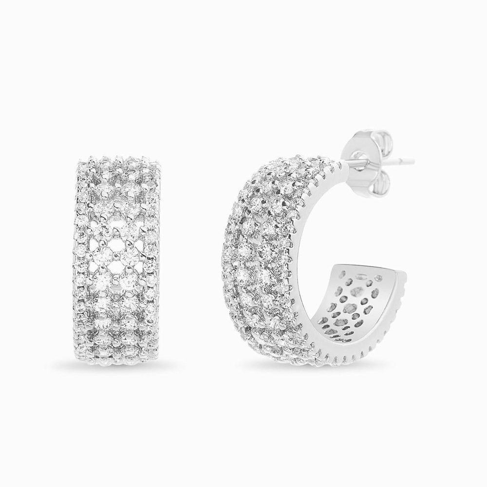 Earrings 925 sterling silver with zirconia 🤍
